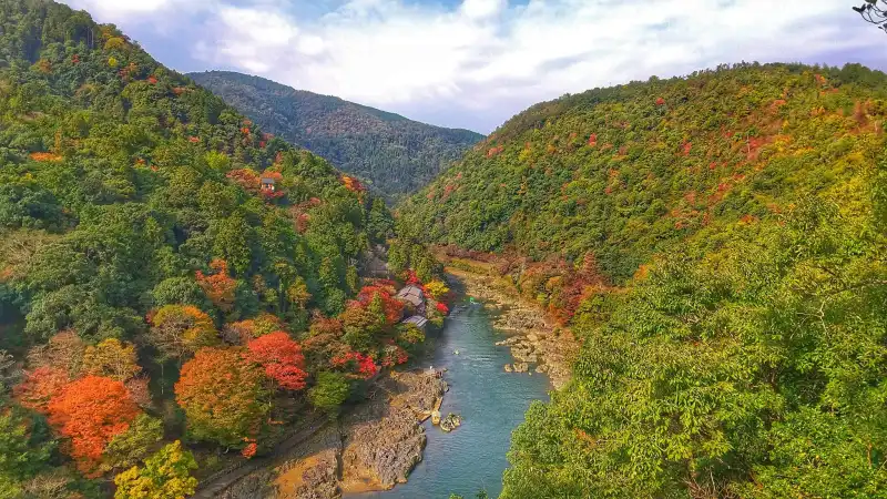 嵐山公園亀岡地区展望台からの風景、2020年秋