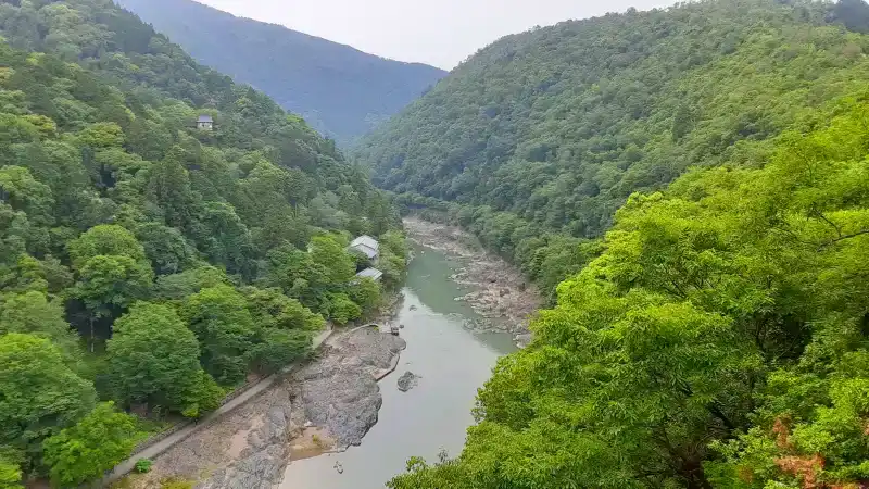 嵐山公園亀岡地区の展望所からの景色