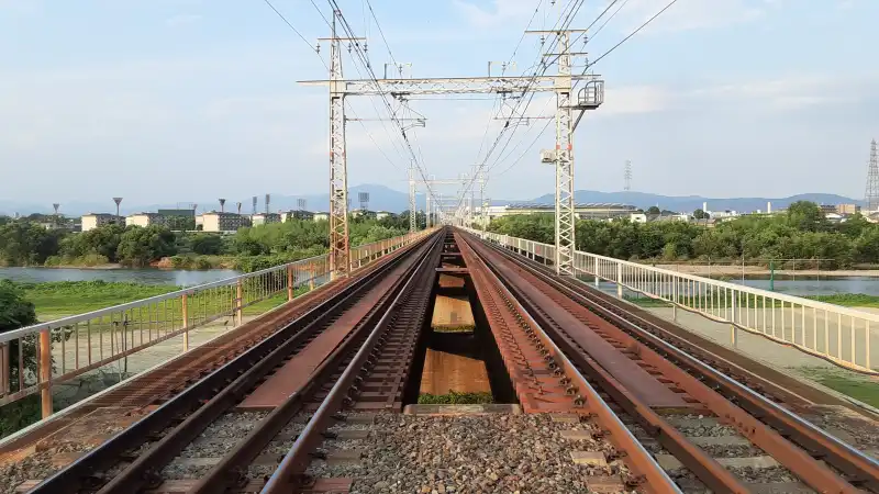 阪急電車の鉄橋